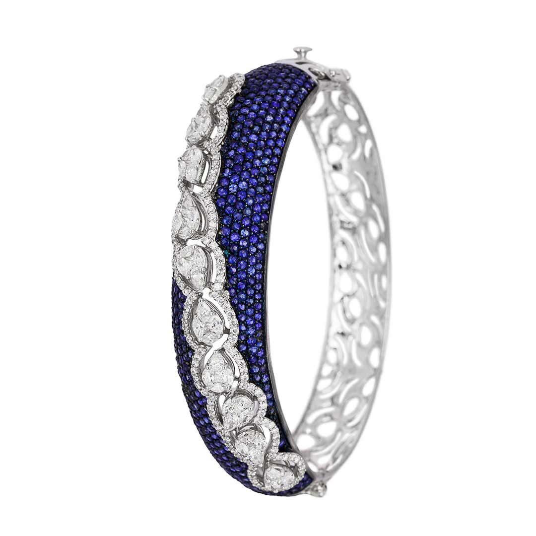 white and blue Diamond Bracelet