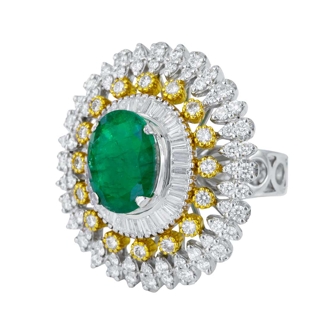 Jewellery Photography in mumbai Green Diamond Ring